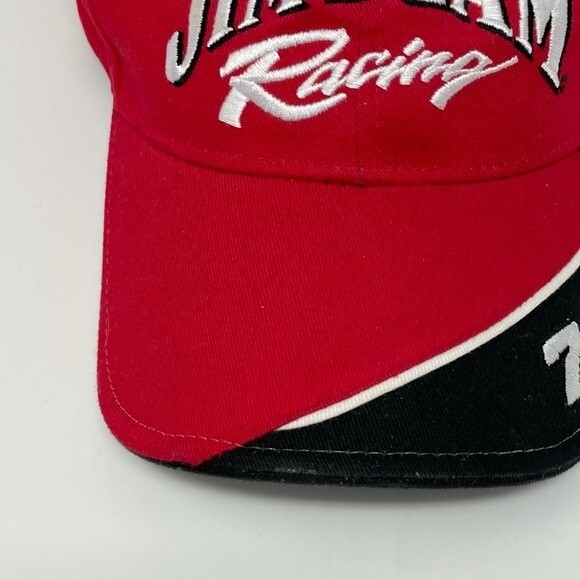 Stylemaster Robby Gordon NASCAR Racing 7 Men’s Red Black Cap Hat Jim Beam Racing - Picture 5 of 16